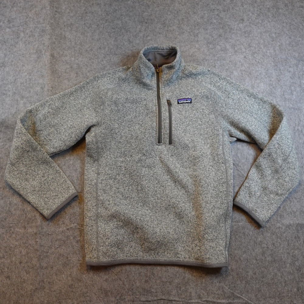 Patagonia Top Mens Small‎ Gray Better Sweater 1/4 Zip Fleece Pullover 25523